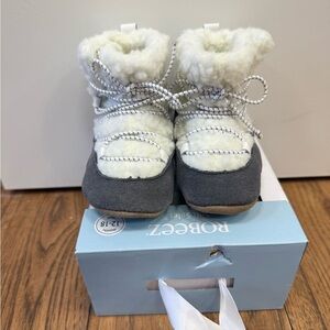 Robeez White and Gray Booties